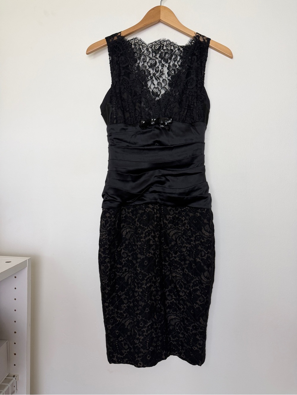 Dolce & Gabbana Black Lace Midi Dress
